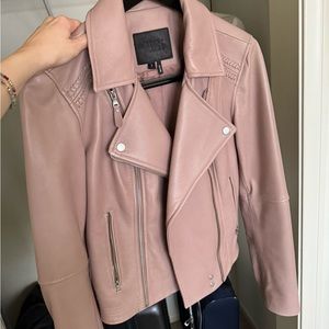Paige pink leather jacket